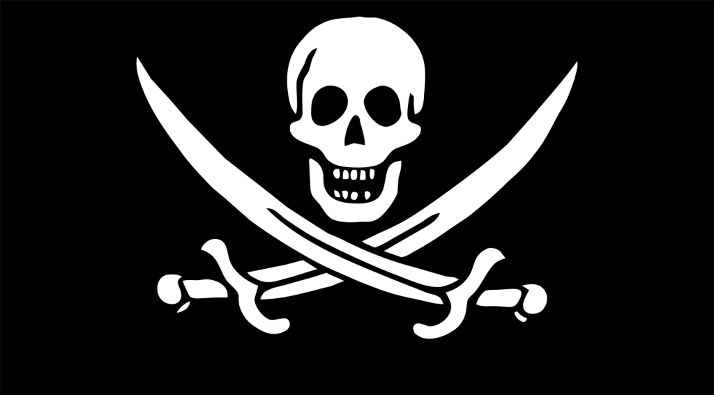 "Pirate Flag of Jack Rackham" by Unknown - Open Clip Art Library. Licensed under CC0 via Commons - https://commons.wikimedia.org/wiki/File:Pirate_Flag_of_Jack_Rackham.svg#/media/File:Pirate_Flag_of_Jack_Rackham.svg